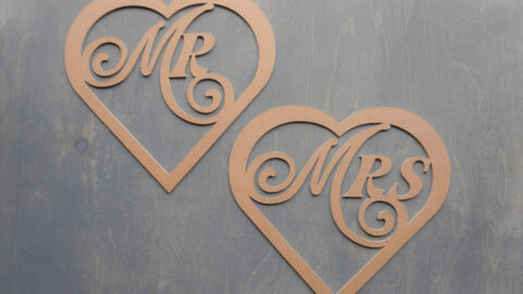 How to Cut Chipboard with the Cricut Maker | DIY Wedding Chair Back Signs