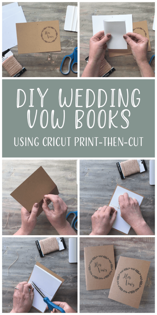DIY Wedding Vow Books Using Cricut Print-Then-Cut