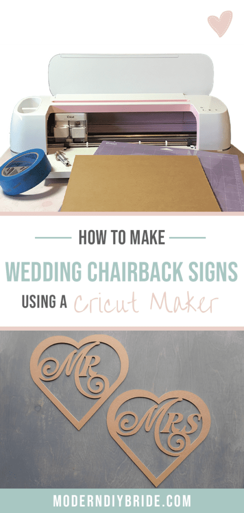 How to Make a Wedding Chairback Sign using a Cricut Maker