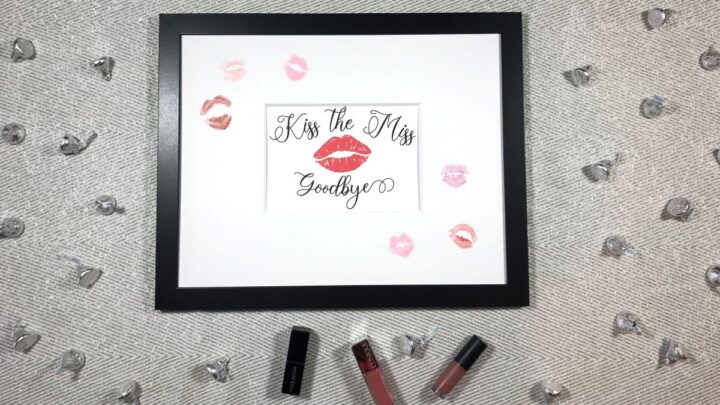 Kiss the Miss Goodbye Kissable Guest Book