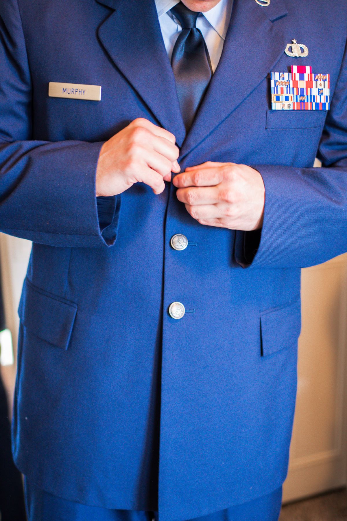 Groom Getting Dressed