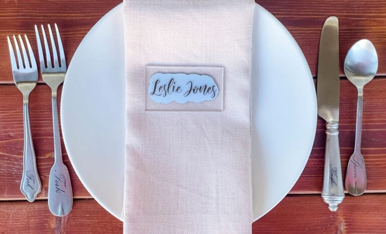 Acrylic Place Card Table Setting
