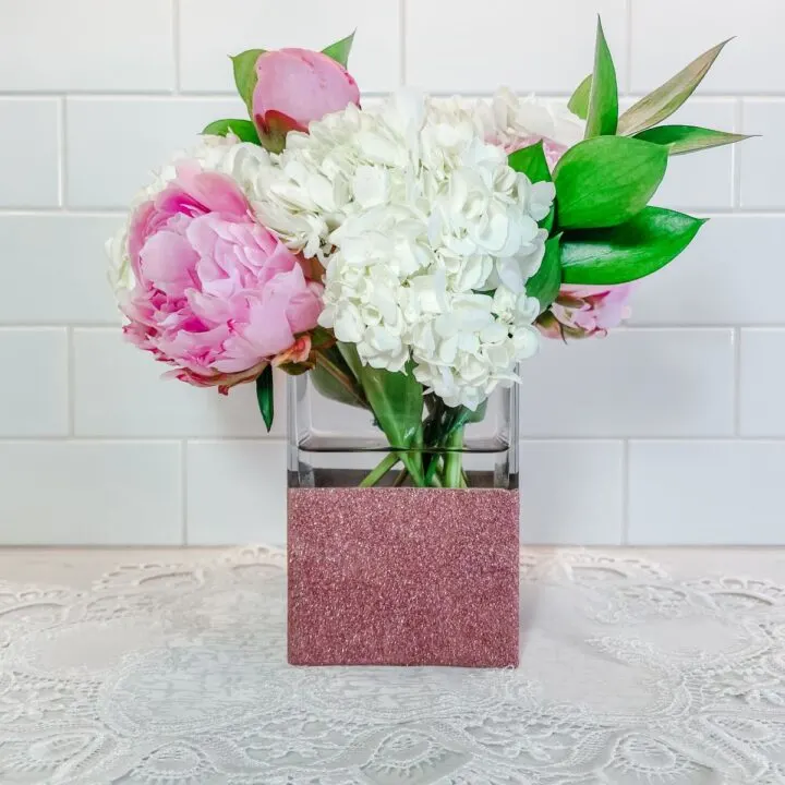 DIY Glitter Vase