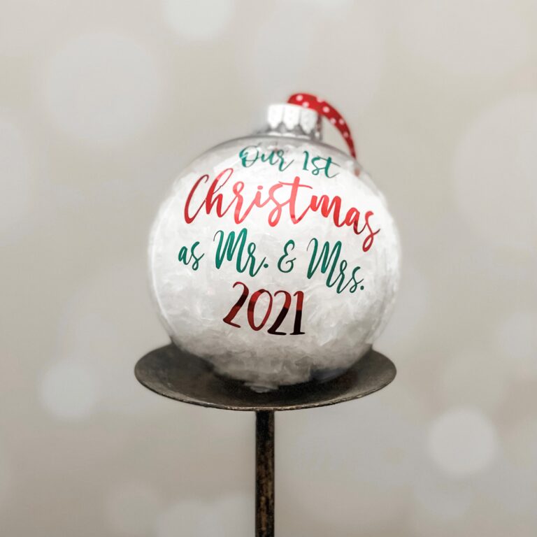 Our First Christmas As Mr and Mrs Ornament Square