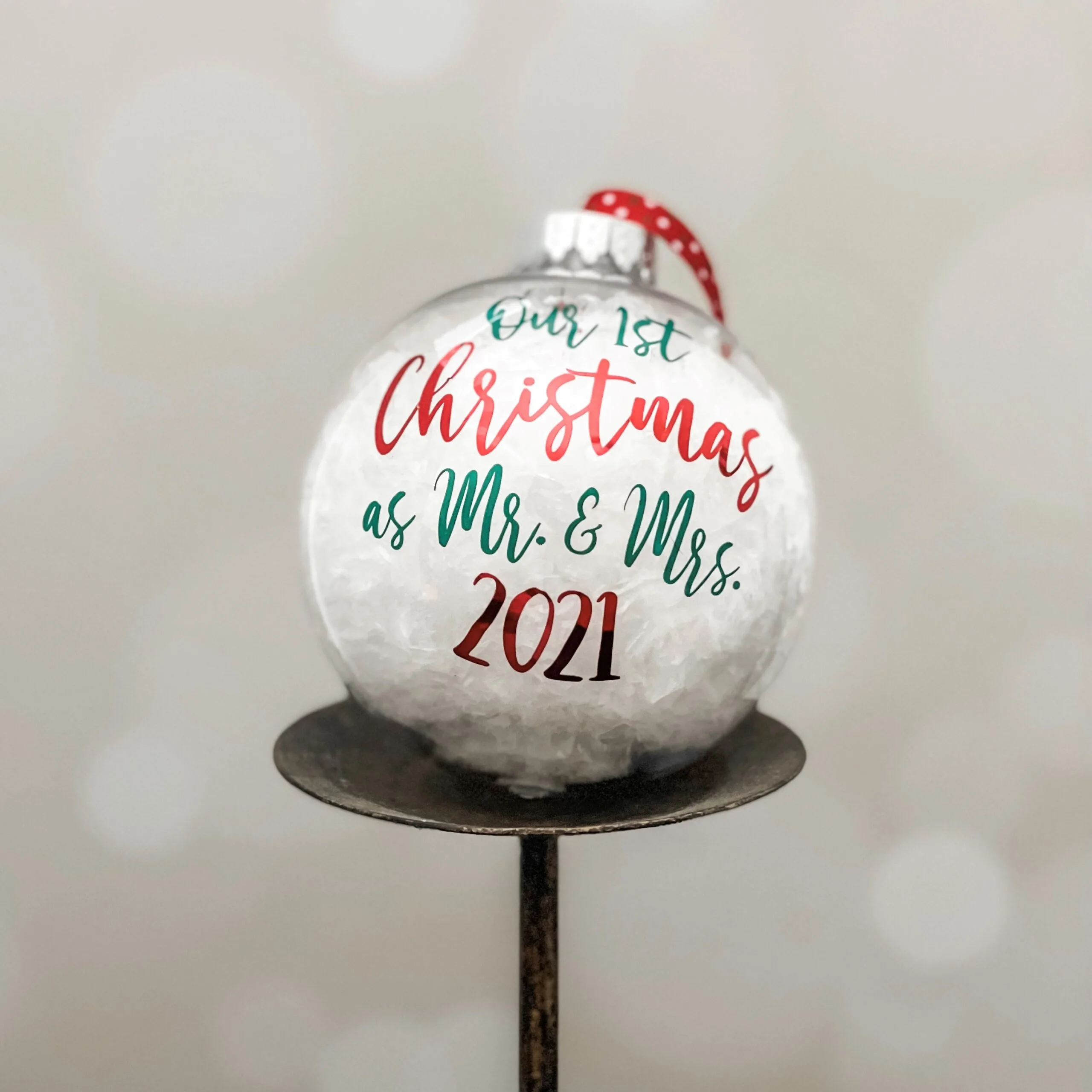 Mr and mrs on sale christmas ornament