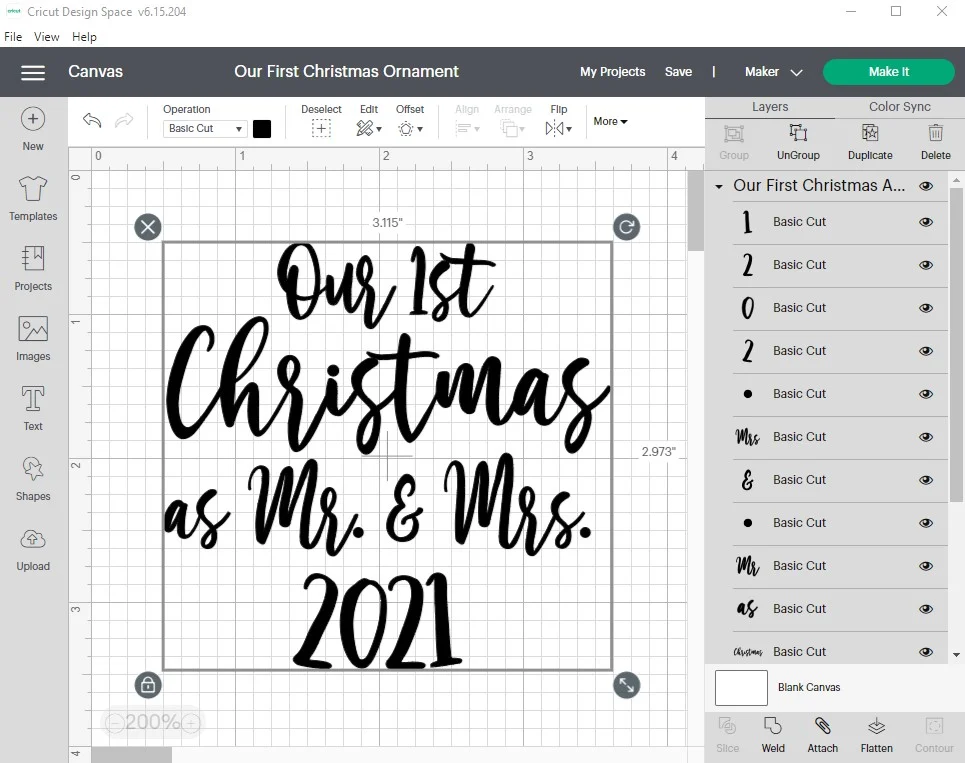 Upload Our First Christmas as Mr. and Mrs. SVG