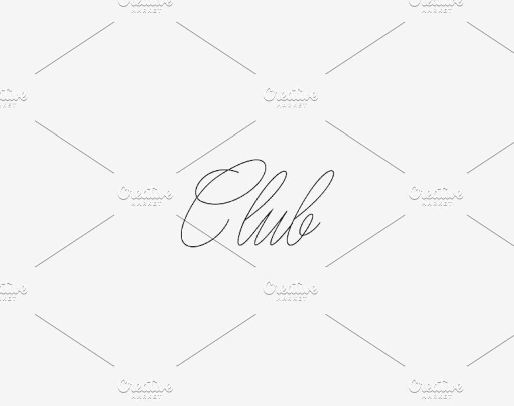 Club font