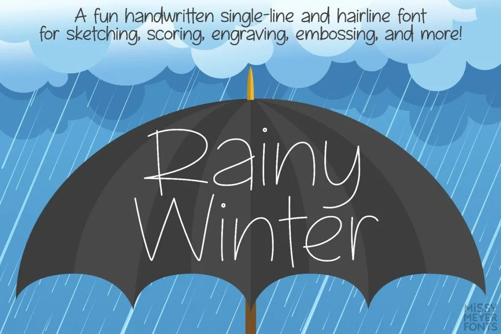 Rainy Winter Sketch Font