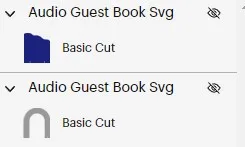 Hide the audio guest book svg