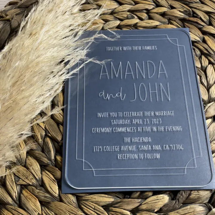 DIY Acrylic Wedding Invitations