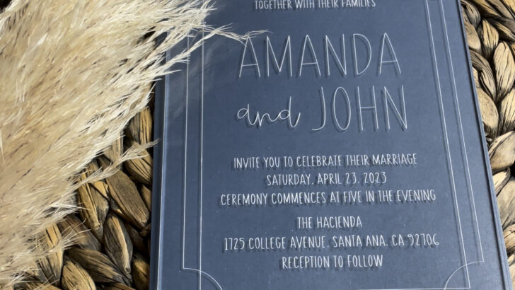 DIY Acrylic Wedding Invitations