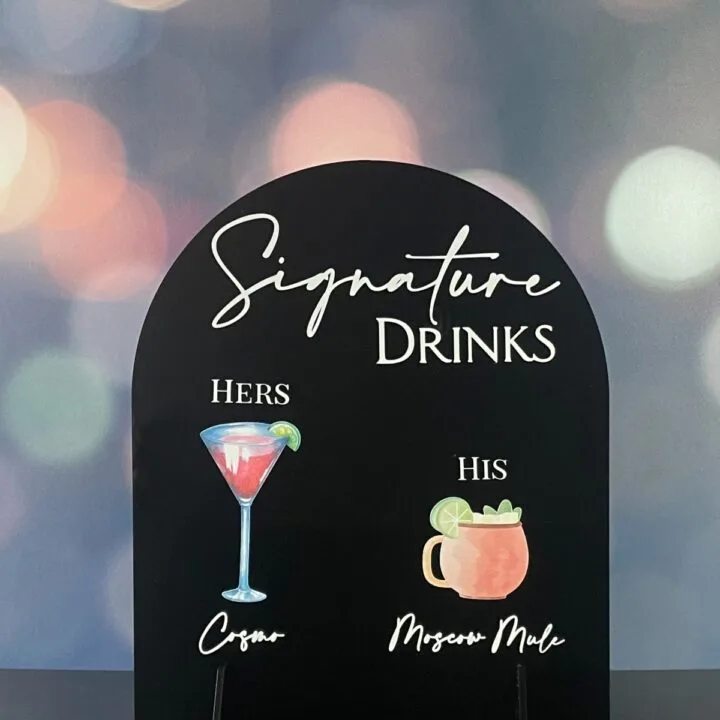 Signature Drink Sign