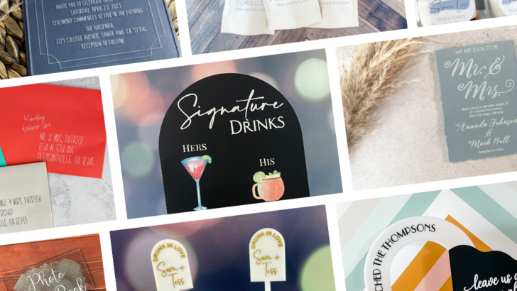 Cricut Wedding Projects Collage