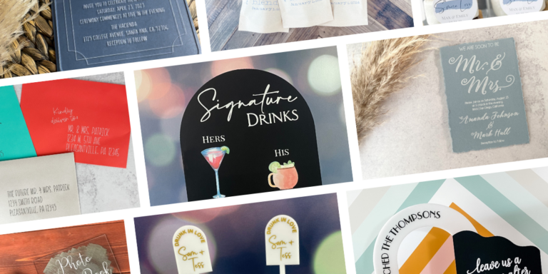 Cricut Wedding Projects Collage