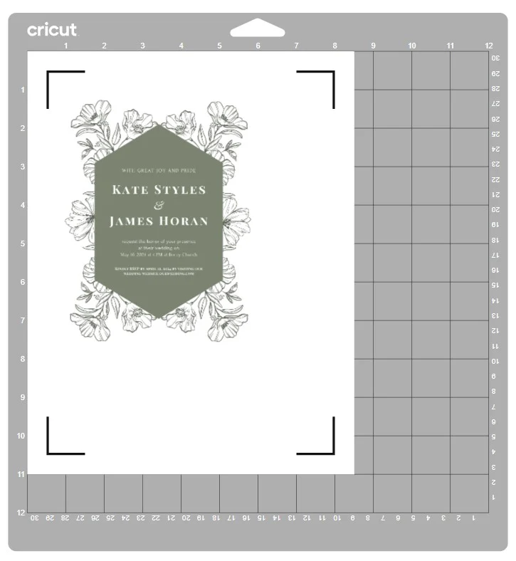 Print then cut invitation