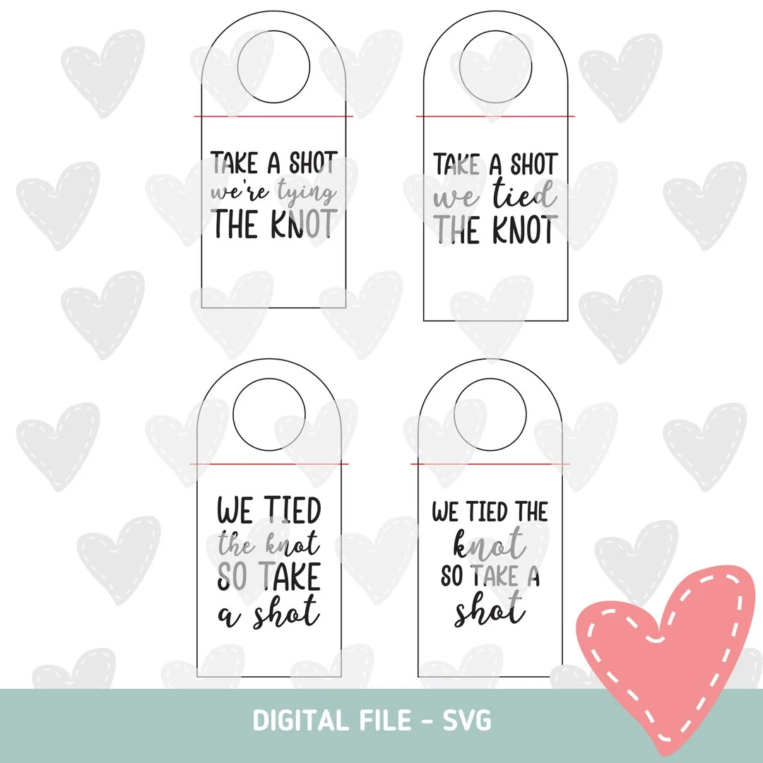 Take A Shot We Tied the Knot SVG Cricut Project Wedding - Etsy