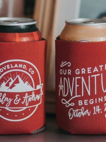 Custom Wedding Koozie