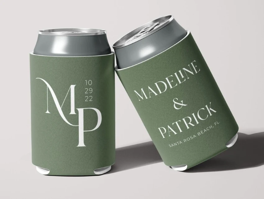 Wedding koozie shop ideas